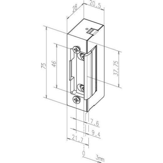 Assa Abloy - Elektrotüröffner 17E 24 V DC 100%ED Stand.DIN L/R m.FaFix