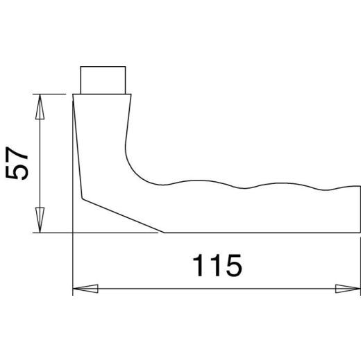 edi - Türdrückerpaar 125Z Alu.F1 o.Rosetten 4-KT.8 mm