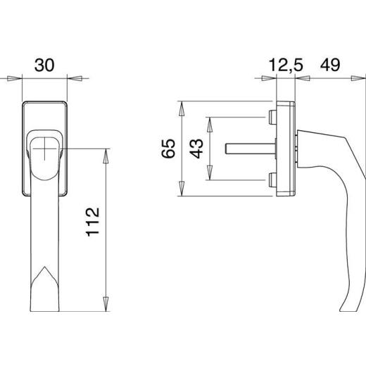 Fenstergriff 1003/1035 Alu.35mm F1/naturf.Stand.EDI Fenstergriff 1003/1035 Alu.35mm F1/naturf.Stand.EDI