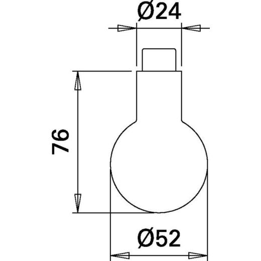 edi - Türknopflochteil K5 VA F00 Kugelknopf