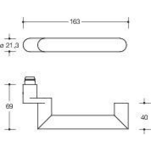 Profiltürgarnitur 162XAH03.646 VA PZ-PZ TS 38,1-48mm HEWI