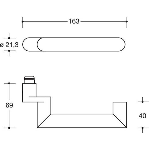 Profiltürgarnitur 162XAH03.646 VA PZ-PZ TS 38,1-48mm HEWI