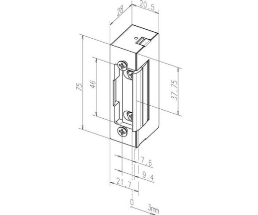 Elektrotüröffner 17E 12 V DC 100%ED Stand.DIN L/R m.FaFix ASSA ABLOY