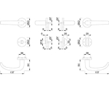 Rosettengrt.San Fran.1301/42KV/42KVS Alu.F1 U-Form SK/OL DIN L/R D/D HOPPE