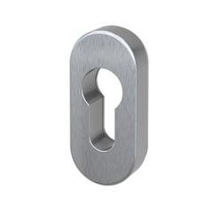 Schmalrahmen-Schutzrosette 6 mm, oval (PZ) Edelstahl