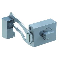 Kastenzusatzschloss KS500, edelstahlfarben, | mit Sperrbügel