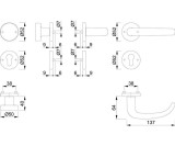 Rosettengrt.San Fran.58/42KV/42KVS/1301 Alu.F1 U-Form PZ DIN L/R fl.D/K HOPPE