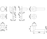 Rosettengrt.Ams.E58/42H/42HKVS/1400 VA F69 rd.PZ DIN L/R fl.D/K HOPPE