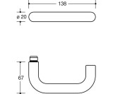 FS-Garnitur 111R13.113 Ku.90 D/K TS 38-48mm PZ rd DIN L/R HEWI