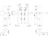 Schutzgarnitur London 61G/2222ZA/2210/113 Alu.F1 92mm 67-77mm HOPPE