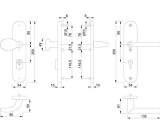 Schutzgarnitur Stock.76G/3332ZA/3410/1140 Alu.F1 72mm 36-46mm HOPPE