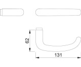 Türdrückerlochteil E1301Z VA ma 4-KT.8mm DIN L/R HOPPE