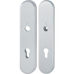 Langschildpaar F1 Alu.silberfarben F1 PZ 72mm HOPPE