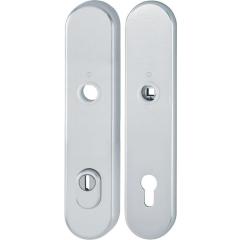 Langschildpaar E3332ZA/3310 F1/silberf.F1 PZ 92mm HOPPE