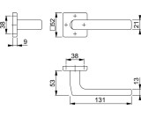 Rosetten-Halbgarnitur Dallas E1634Z/52 VA F69 4-KT. 8mm HOPPE