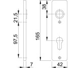 Kurzschildpaar 202KP Alu.F2 PZ HOPPE