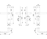 Langschildgarnitur Birm.1117/202SP Alu.F2 SK/OL 78mm DIN L/R HOPPE