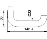 Türdrückerlochteil 103 VA ma 4-KT.10mm DIN re./li.EDI
