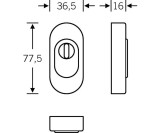 Schutzrosette 73 3249 VA 6204 ov.m.ZA S.16mm FSB
