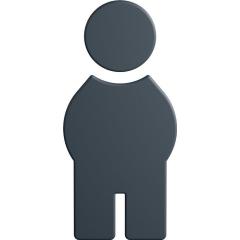 Symbol Mann 801.91B010 PA Farb-Nr.92 B.71,5mm H.150mm S.3mm HEWI