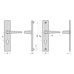 Vollmaterial-Schutzbeschlag ES0 PZ 92/10 mm F1