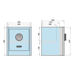 mySafe Premium 350 - Grau |  Code und Fingerabdruck