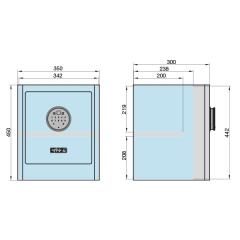 mySafe Premium 450 - Weiß |  Code und Fingerabdruck