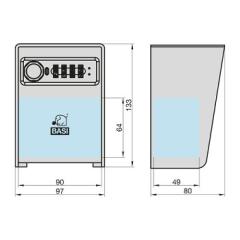 Schlüsselsafe mit Zahlenschloss | SSZ 400 - Edelstahl