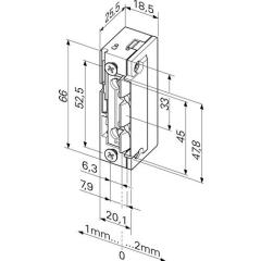 Elektrotüröffner 118.13 ProFix 2 10-24 V AC/DC Stand.DIN L/R m.FaFix ASSA ABLOY