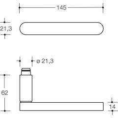 Rosettengrt.270XAH01.130 VA rd.BB DIN L/R D/D HEWI