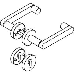 Rosettengrt.270XAH01.230 VA U-Form BB DIN L/R D/D HEWI