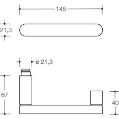 Rosettengrt.270XAH01.230 VA U-Form BB DIN L/R D/D HEWI