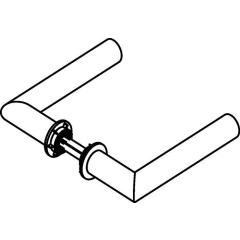 Türdrückerpaar 162PCM/162XAM VA XA m.Mini-Drückerrosette 4-KT.8mm HEWI