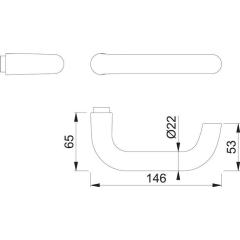Türdrückerlochteil Paris 138 Alu.F4/bronzef.4-KT.8mm DIN L/R HOPPE