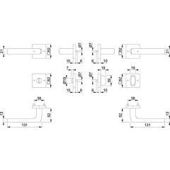 Rosettengrt.Dallas E1643Z/52KV/52KVS VA F69 eck.SK/OL DIN L/R D/D HOPPE