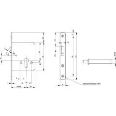 Zirkelriegelschloss 0371/0372 Zirkelr.PZ VA rd 20x172mm BKS