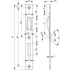 Flachschließbl.S440 VA ktg.Stulp-B.24mm BKS
