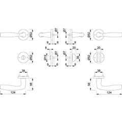 Rosettengrt.Vit.1515/42KV/42KVS Alu.F1 rd.SK/OL DIN L/R D/D HOPPE