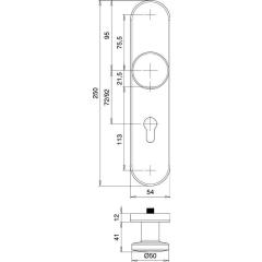 Schutzgarnitur Logo 8743/0772 Alu.F1 72mm 35-45mm EDI