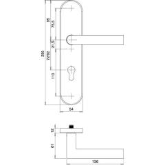 Schutzgarnitur Logo 8743/9203 Alu.F1 92mm 65-75mm EDI