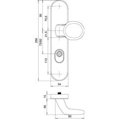 Schutzgarnitur Logo 8745/0272 VA EST 72mm 35-45mm EDI
