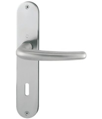 Langschildgarnitur Denver E1310Z/302 Edelstahl F69 OB 72 mm DIN links / rechts HOPPE